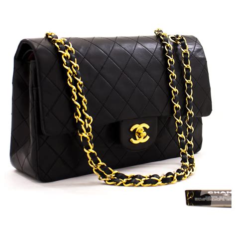 black chanel flap lychee leather 2.55|Chanel 2.55 flap bag.